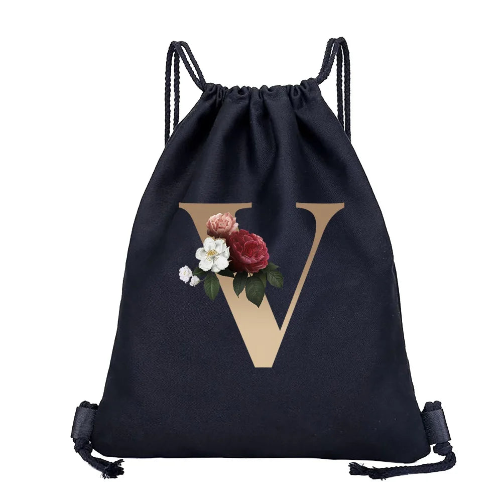 Leichter Kordelzug Rucksack aus Canvas 40x35 cm für Sport - Reisen
