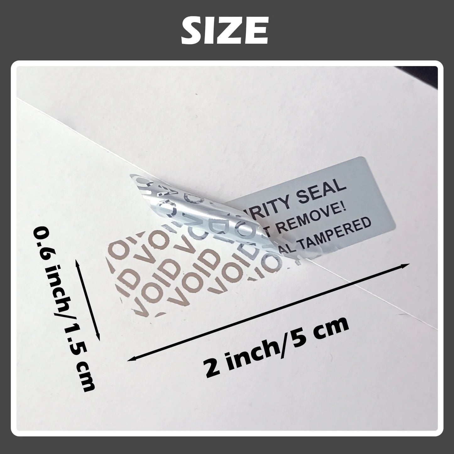 Manipulationssichere Aufkleber mit QR Code und Seriennummer 5 x 15 cm