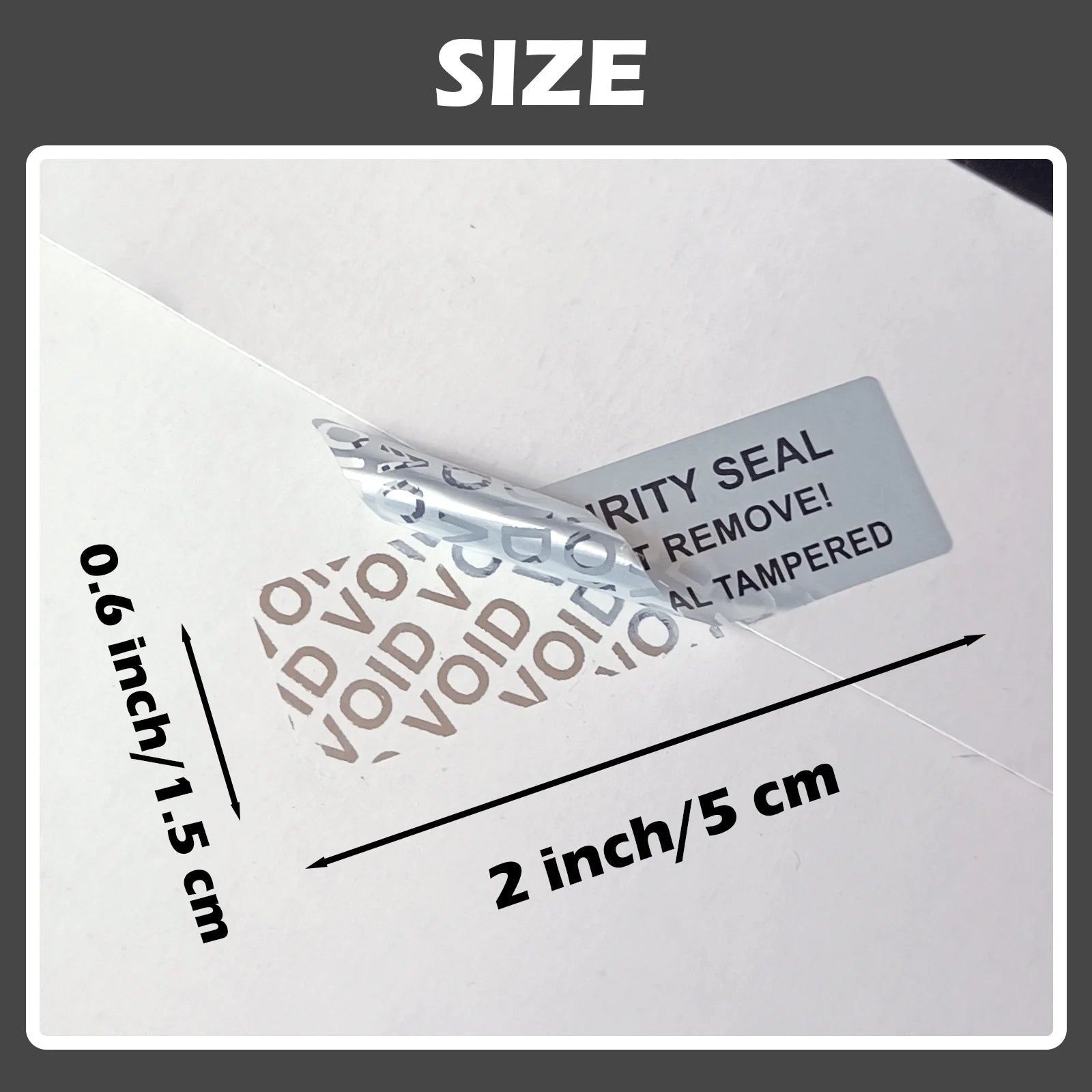 Manipulationssichere Aufkleber mit QR Code und Seriennummer 5 x 15 cm