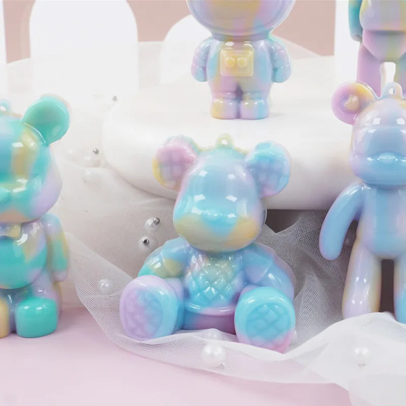 DIY Silikonform 3D Bär Astronaut für Schlüsselanhänger und Anhänger