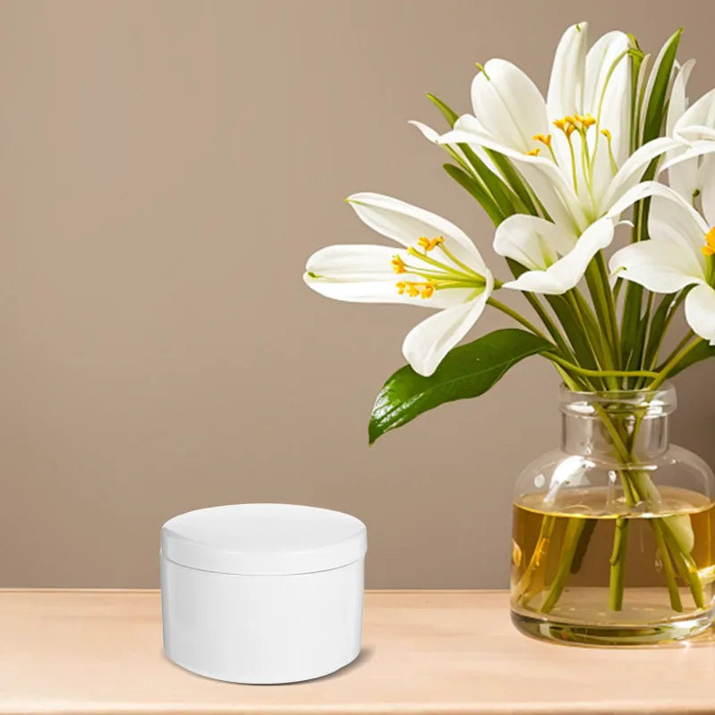 Weißer Porzellan Schmuckorganizer rund für Ringe und Ohrringe