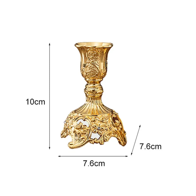 Kerzenhalter-Set, 2-teilig, Metall, Gold/Silber - Yabubest - Home & More