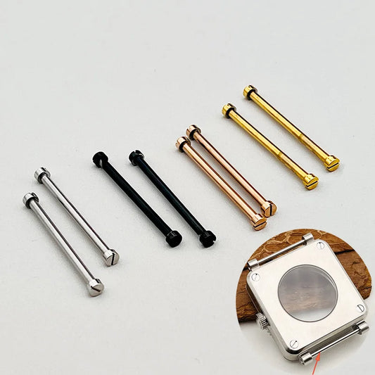 2er Set Edelstahl Schraubenstangen 22mm Uhrengehäuse Ohr Ersatzteile