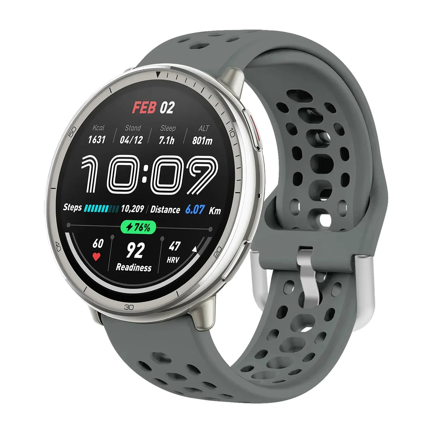 20 mm atmungsaktives Silikon-Uhrenarmband für Sport - Alltag