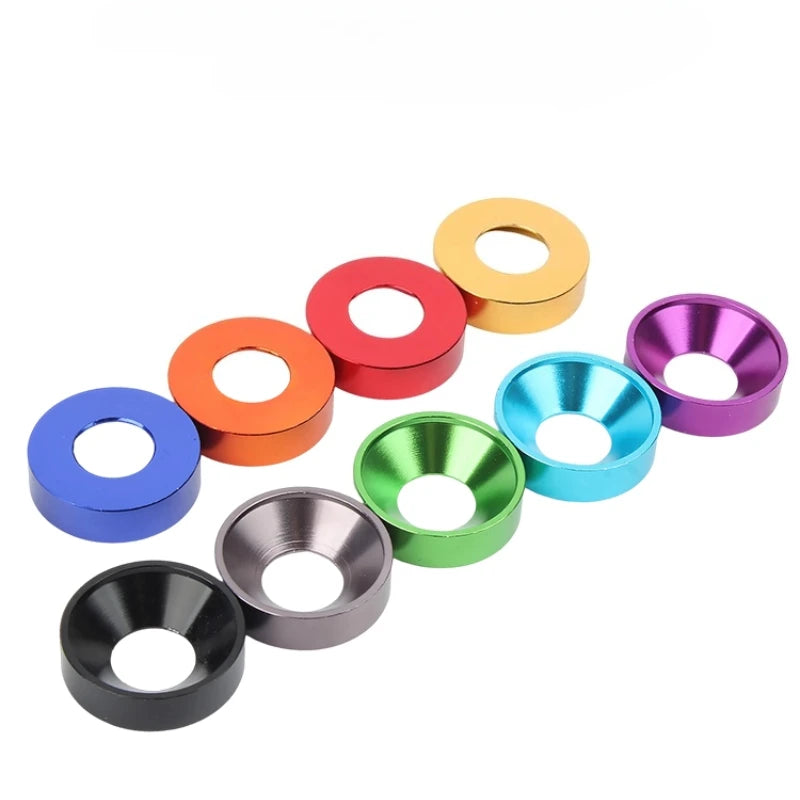 Farbige Aluminium Unterlegscheiben M2 M25 M3 M4 M5 M6 M8 Sets