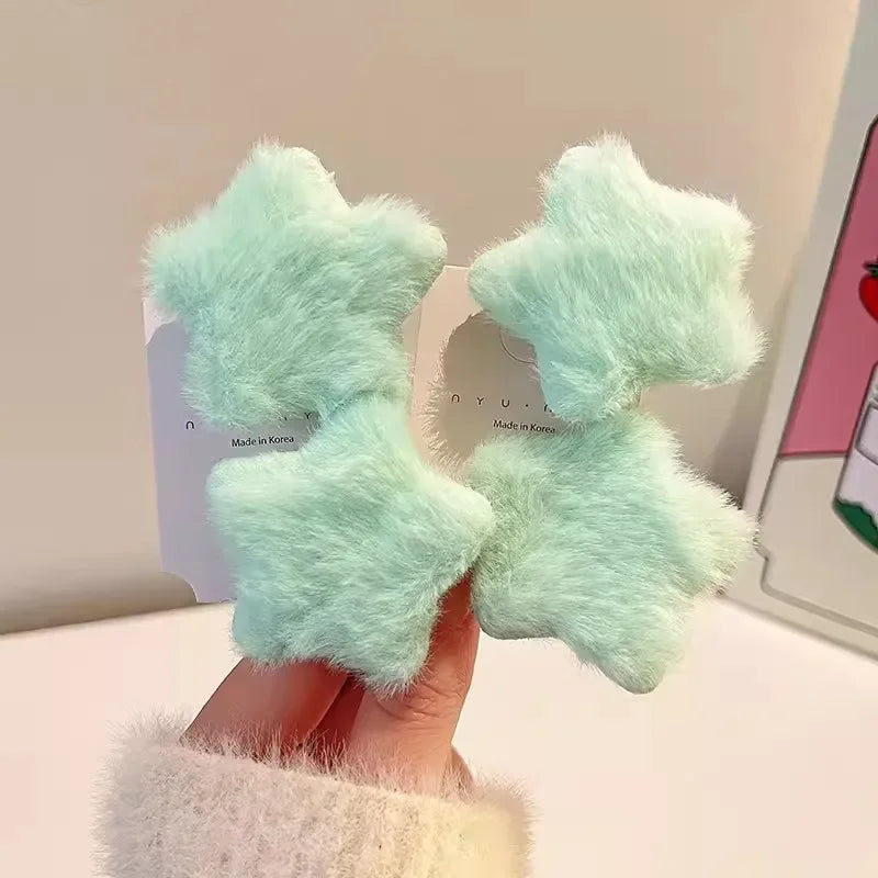 Süße Plüsch Stern Haarnadeln für Mädchen und Frauen