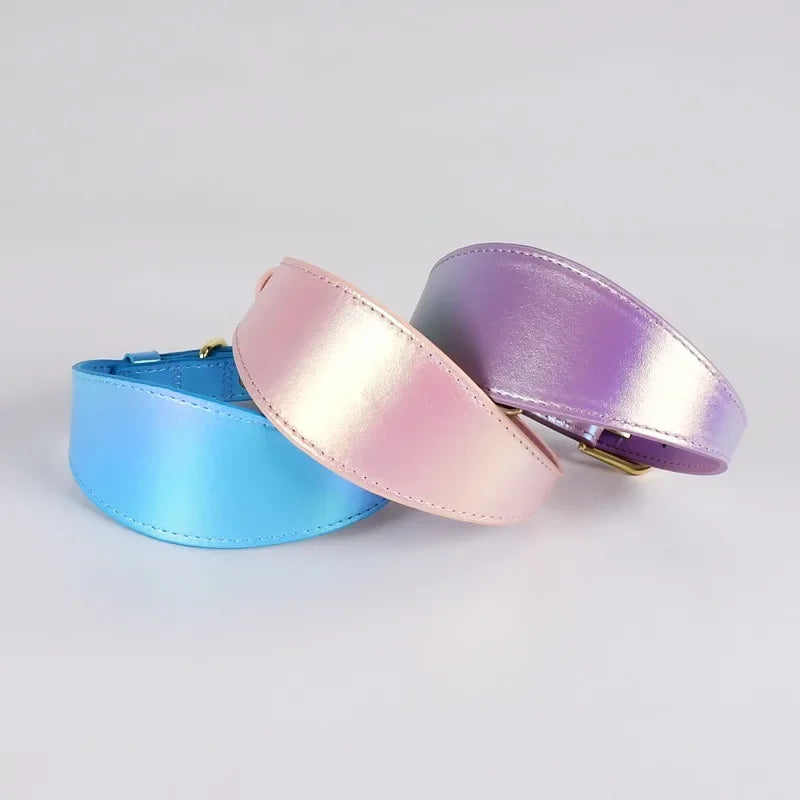 Verstellbares PU Hundehalsband mit reflektierendem weichem Leder für kleine Hunde