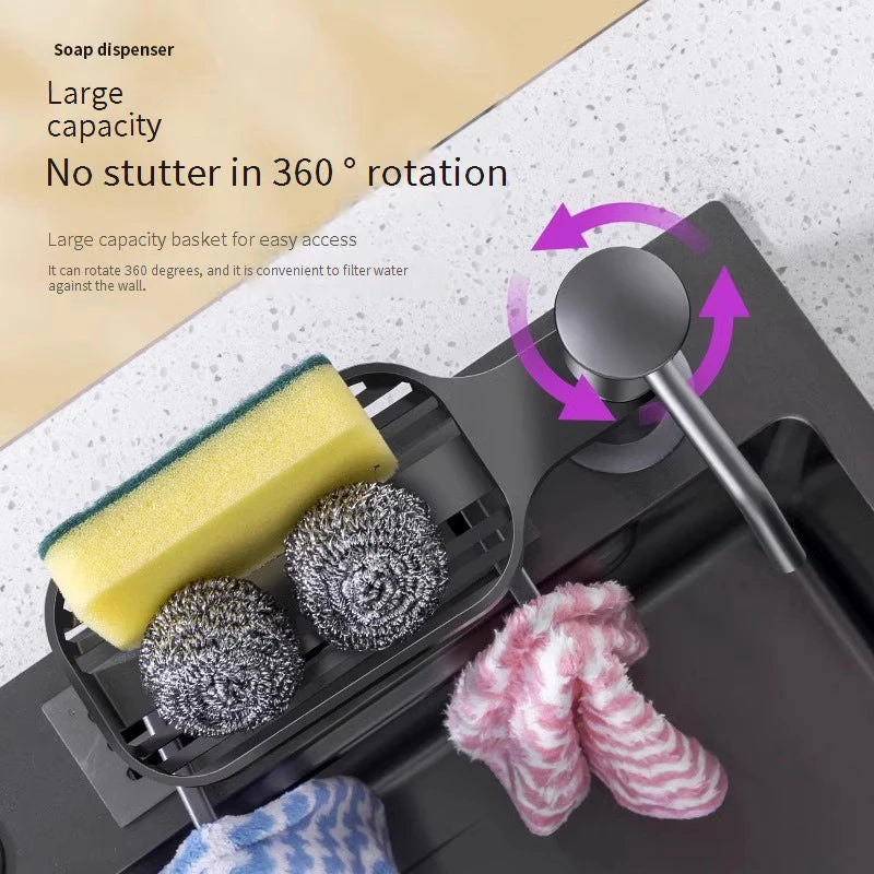 Edelstahl Waschbecken Seifenspender für Küche mit Pumpe - Verlängerungsrohr