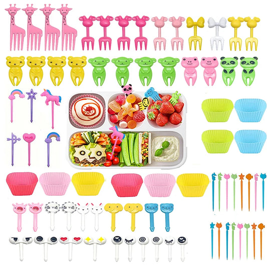 Niedliche Mini Lebensmittel-Picks für Kinder Bento Lunchbox Zubehör