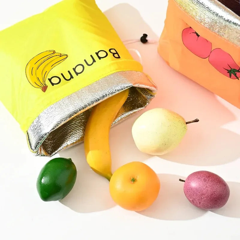 Wiederverwendbare Beutel mit Kordelzug für frische Lebensmittel