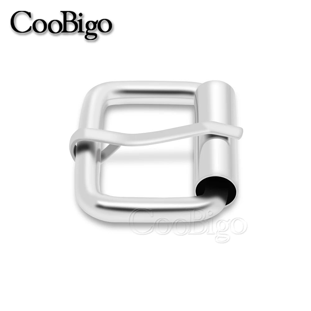 5 Metall Roller Pin Schnallen Set für Gürtel Hundehalsband Leder DIY