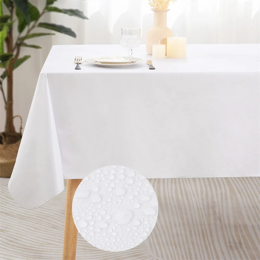 Abwischbare wasserdichte Tischdecke mit Flanellrückseite für Küche