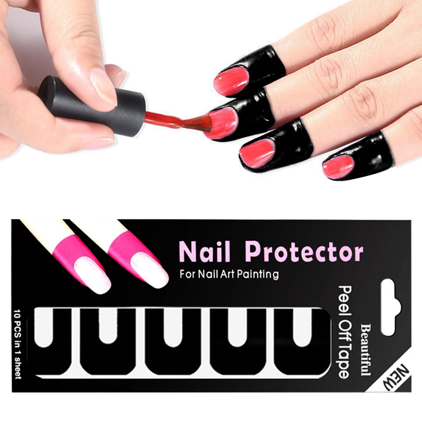 Nagelaufkleber für Schutz und kreative Nagelkunst 10 Stück