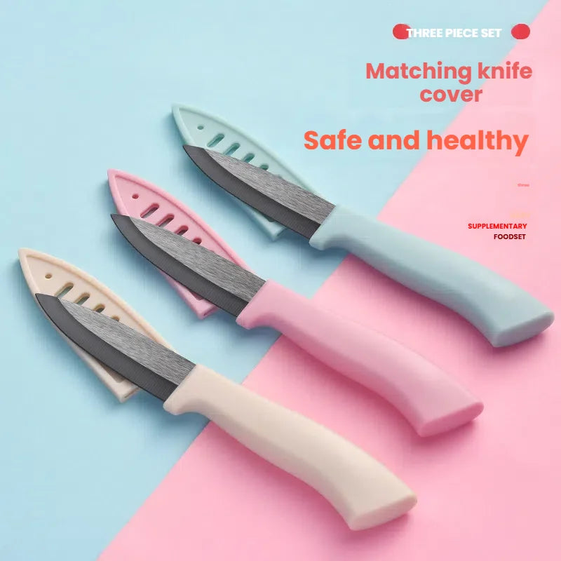 Keramik Schälmesser 10,2cm Obst Babynahrung Rostfrei mit Abdeckung