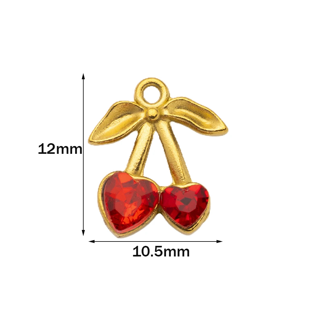 5er Set Edelstahl Charms Gold für Schmuckherstellung DIY Zubehör