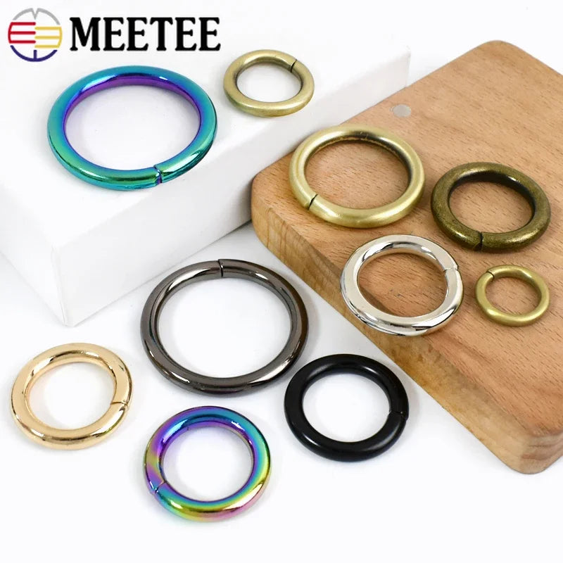 5/10 Stück Metall O-Ring Schnallen 12-50 mm für Taschen Gürtel DIY