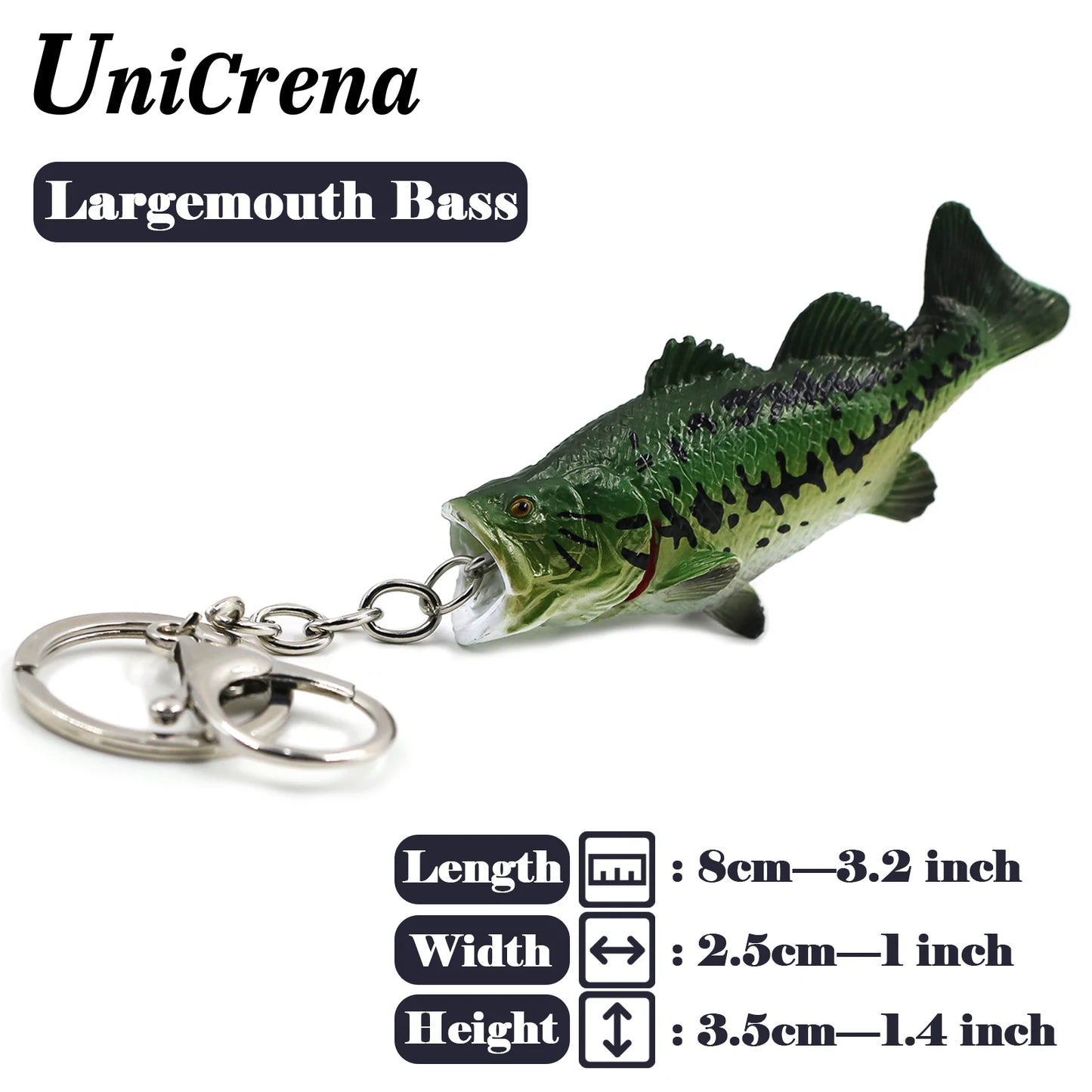 Kreativer handgefertigter Fisch Schlüsselanhänger mit Angeldesign Unisex