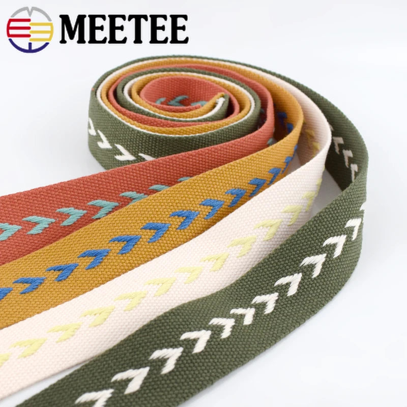 Vielseitiges 38mm Jacquard Gurtband aus Polyester Baumwolle zum Nähen