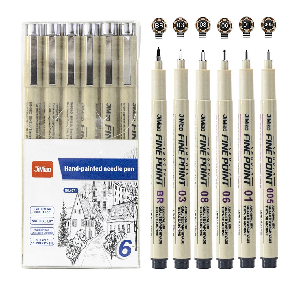 Technisches Fineliner Stift Set 6 9 12 Stück für Punktzeichnungen Skizzen