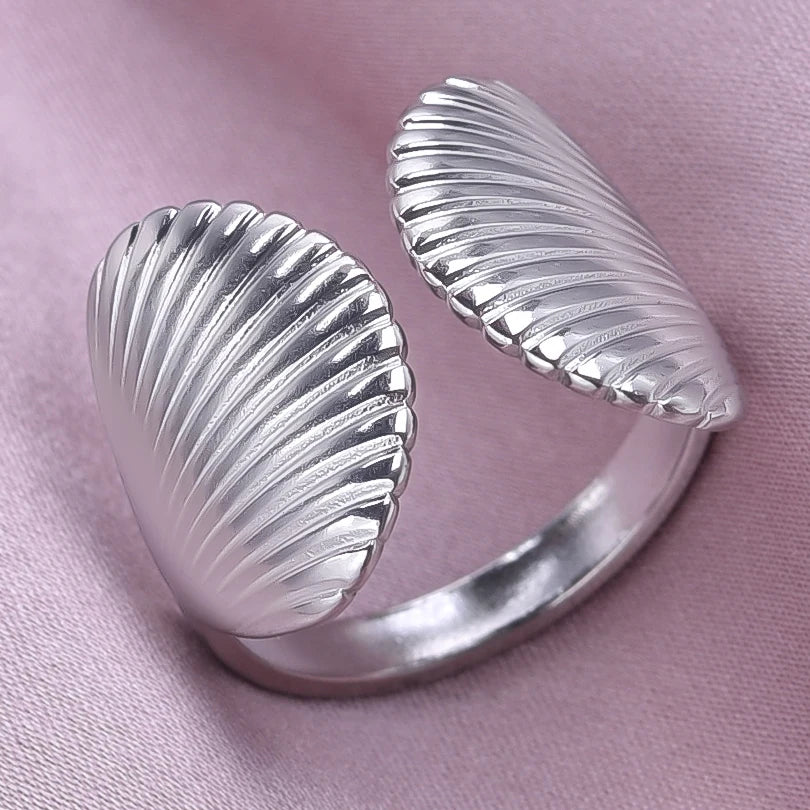 6 teiliges Edelstahlring Set mit Meeresmotiven für Frauen und Männer