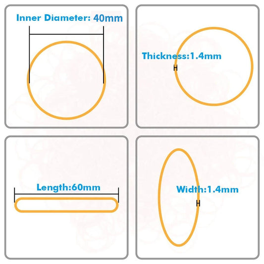 Gelbe Gummibänder 40mm elastisch für Büro und Verpackung