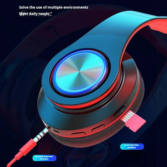 Bluetooth Gamer Kopfhörer mit Surround Sound und Mikrofon für PC Laptop
