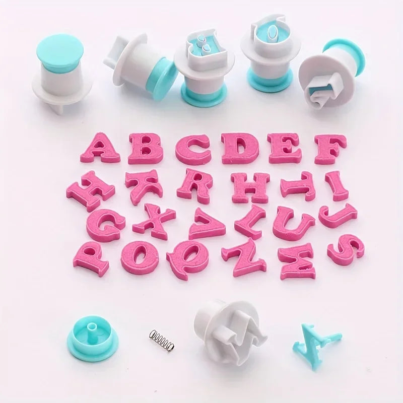 Ausstechformen Set Alphabet Zahlen für Kuchendeko Cupcake Fondant Backen