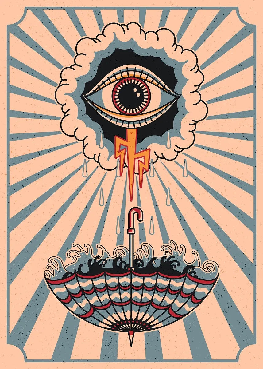 Buntes Poster mit abstrakten Blumenmustern für moderne Wandgestaltung