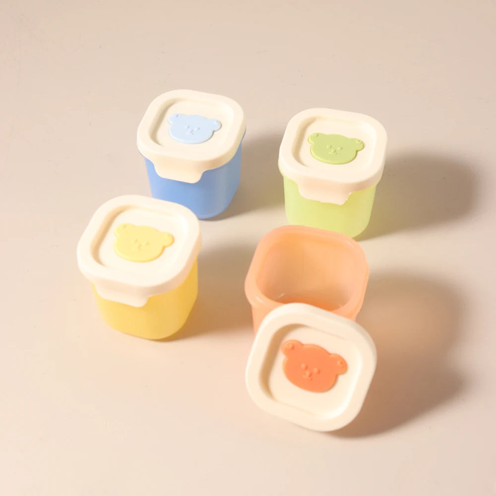 Kleine Lebensmittelbox für Babys mit Deckel, gedämpfte Kuchen- und Eiswürfelform