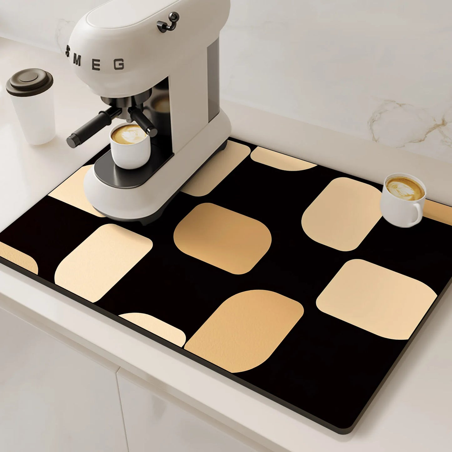 Schnelltrocknende Abtropfmatte aus Kieselalgen Schlamm für die Küche