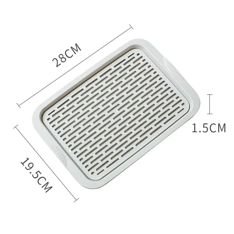 Rechteckiges Serviertablett für Küche Bad Tee Kaffee Obst