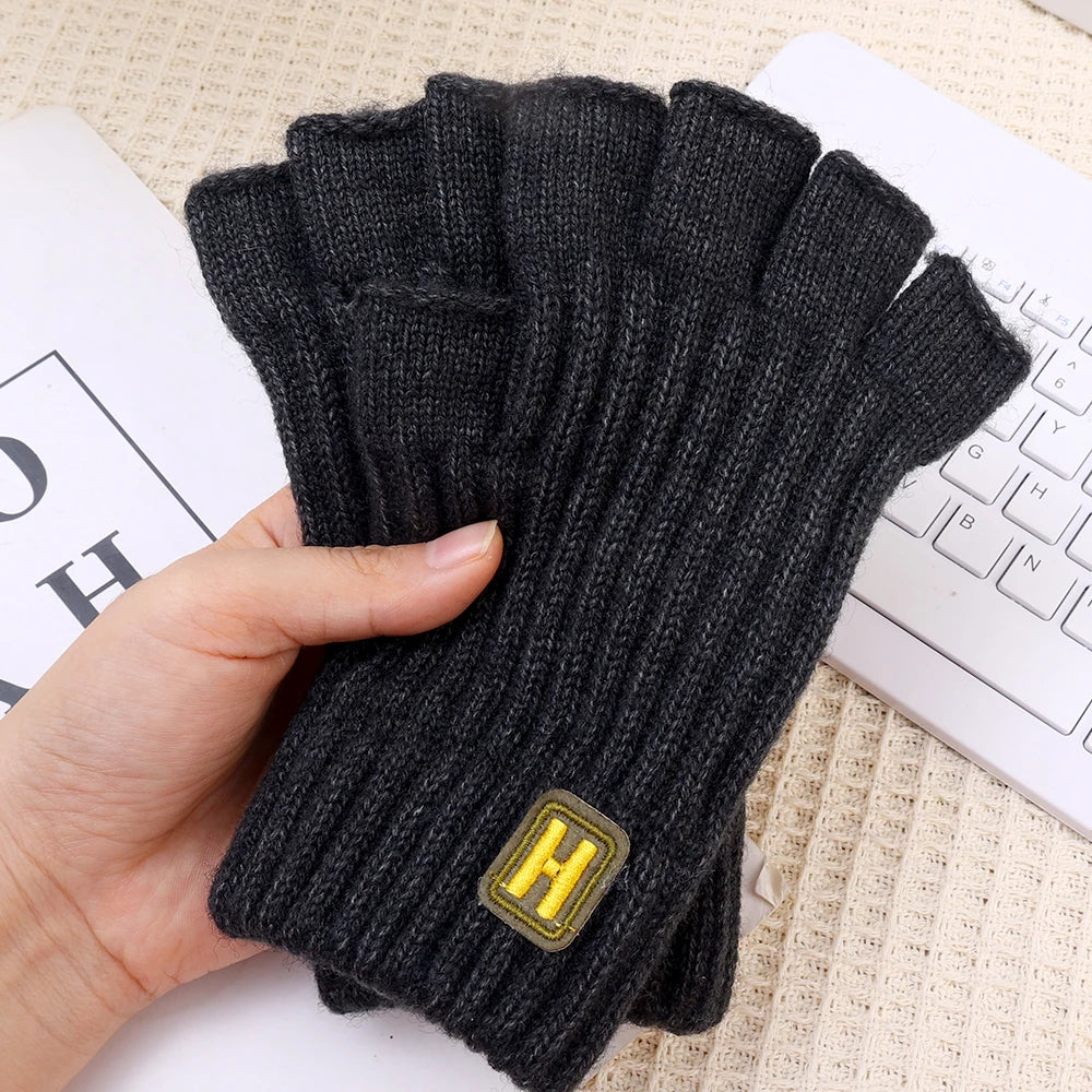 Gestrickte Thermo Halbfingerhandschuhe Für Damen Und Herren-Yabubestshop