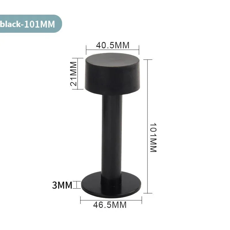 Nagelfreier Edelstahl Gummi Türstopper zur Boden- Wandmontage - Varianten