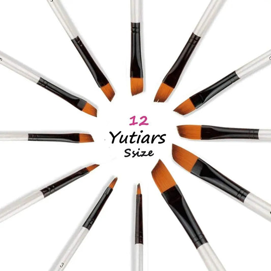 Vielseitiges 12 Teiliges Aquarell Pinselset mit Holzgriff