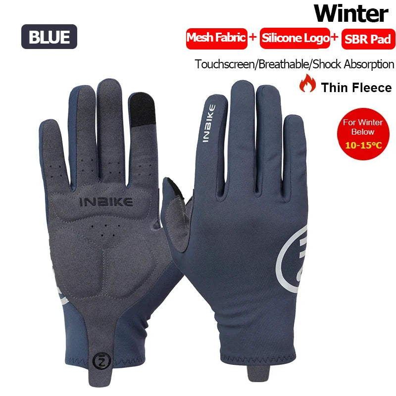 Fahrradhandschuhe Vollfinger mit Gelpolsterung | Touchscreen & Fleece-Yabubest - Home & More