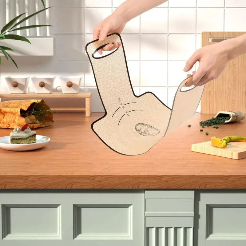 Wiederverwendbare Silikon Backmatte für Brot und Teigtransfer