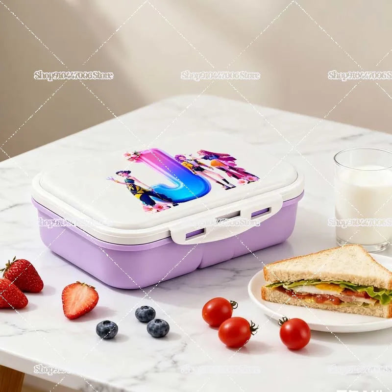 Praktische Lunchbox mit individuellem Buchstabendruck für Schule und Freizeit