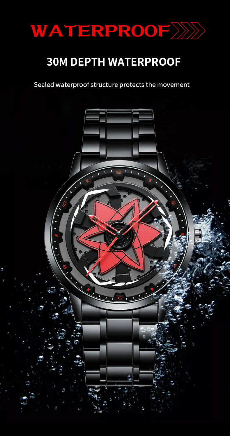 Sportliche Edelstahl Herren Armbanduhr mit Quarzwerk und Faltschließe