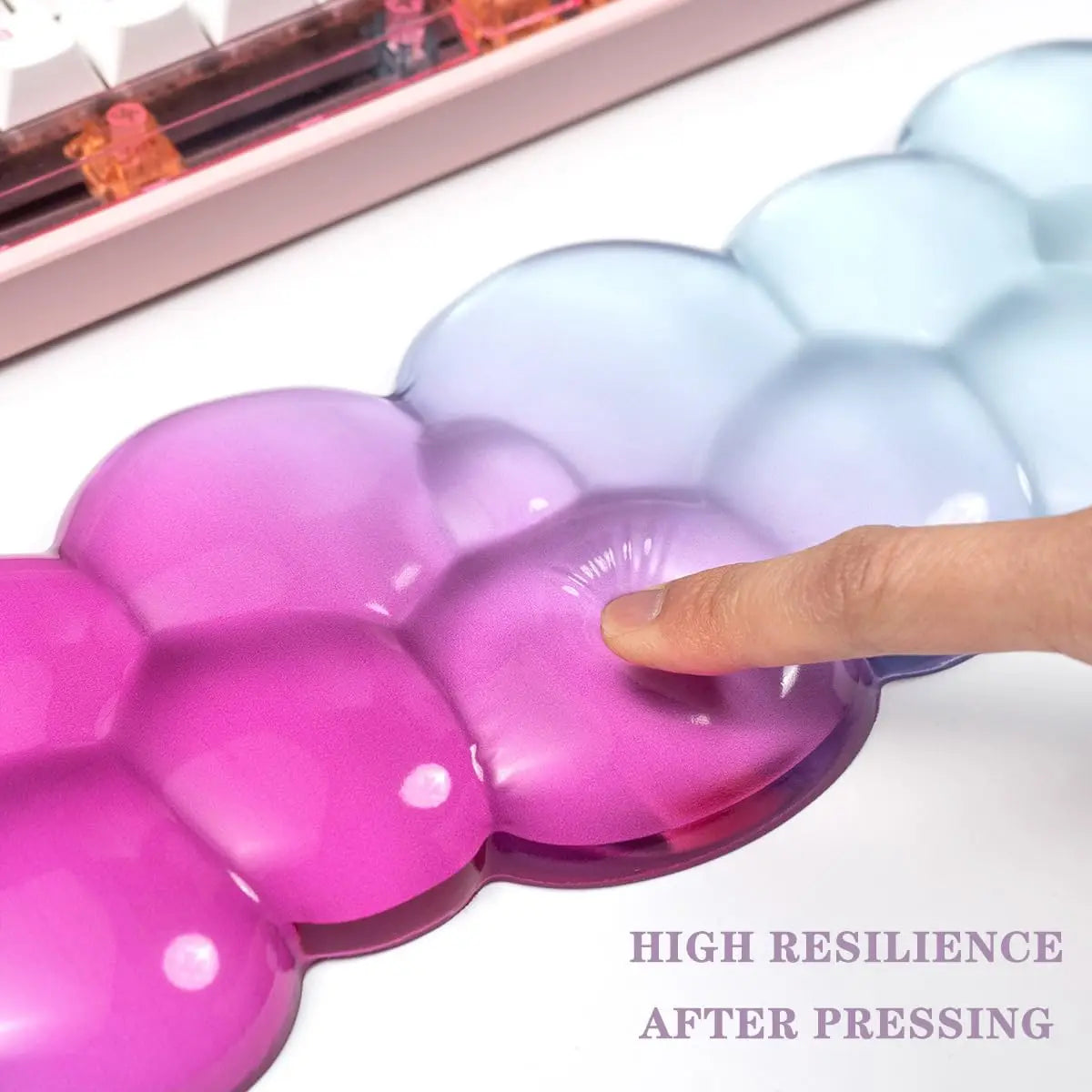 Ergonomisches Cloud Silikongel Tastatur - Maus Handgelenkauflage Set