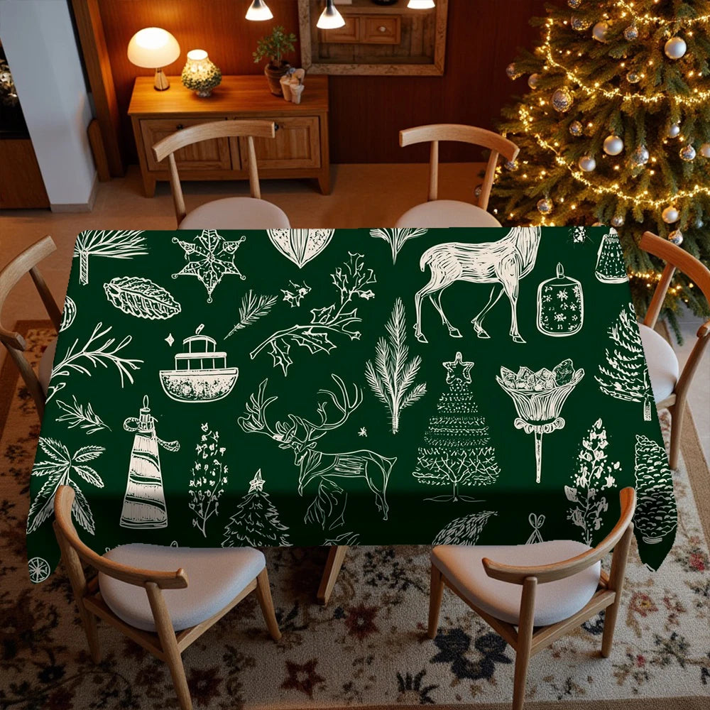 Lustige Tier Digitale Tischdecke wasserdicht für Küche und Party