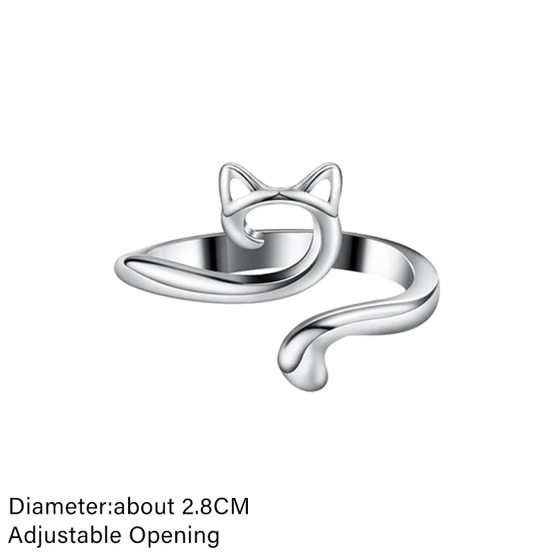 Verstellbarer Häkelspannung Katzenring – Garnführung für Stricker & Anfänger