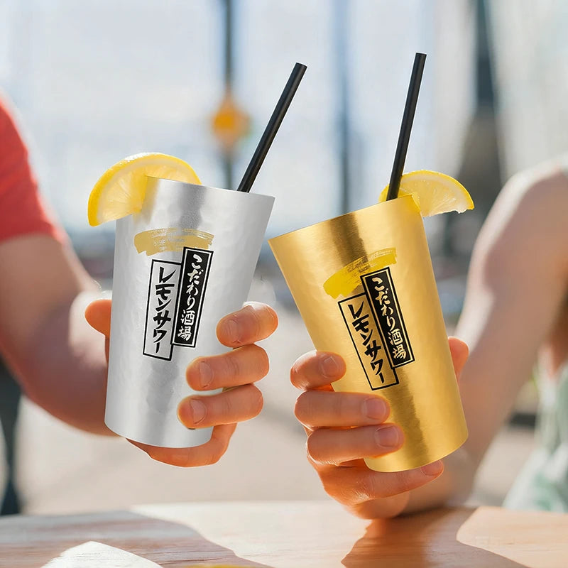 Leichter Aluminium Bierkrug 450 ml Wiederverwendbarer Trinkbecher