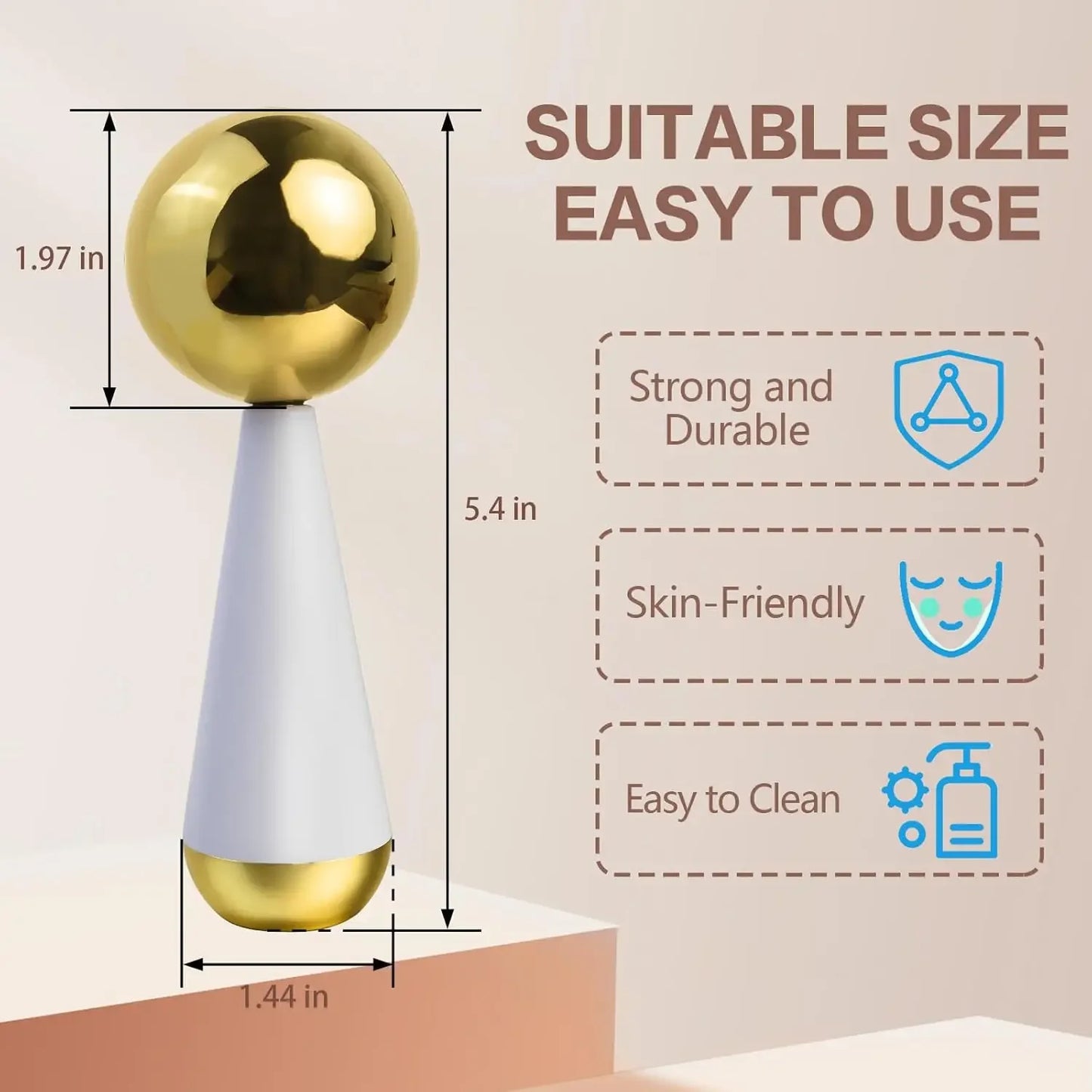 Edelstahl Kühlrolle: Gesichtspflege für frische & straffe Haut