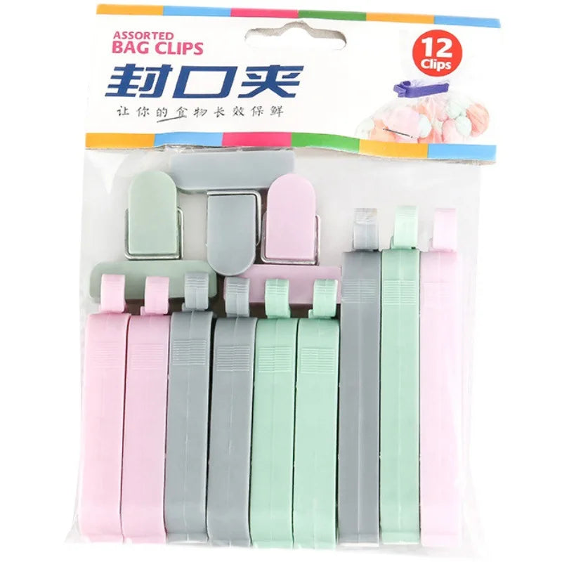 12X Frischhalte Clips für Lebensmittelbeutel – Praktische Küchenhelfer Set