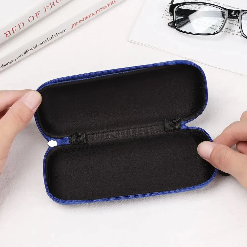 Robustes Denim-Brillenetui mit Reißverschluss – sicherer Schutz - Organizer
