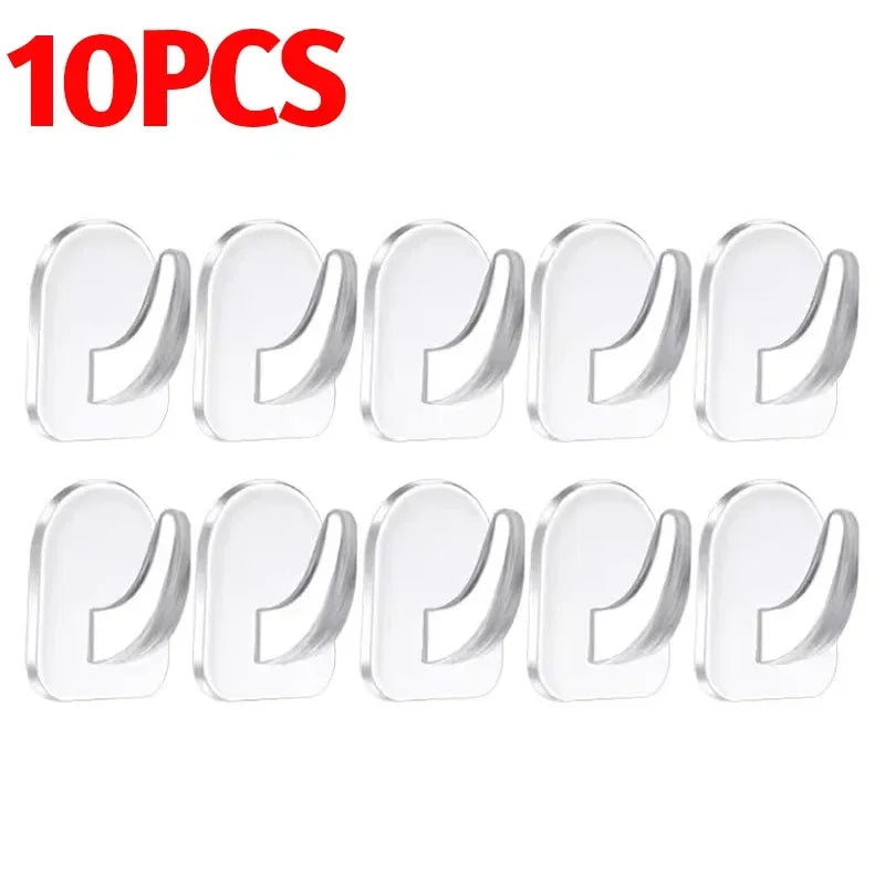 Transparente Mini-Wandhaken selbstklebend für Küche Bad Wohnraum