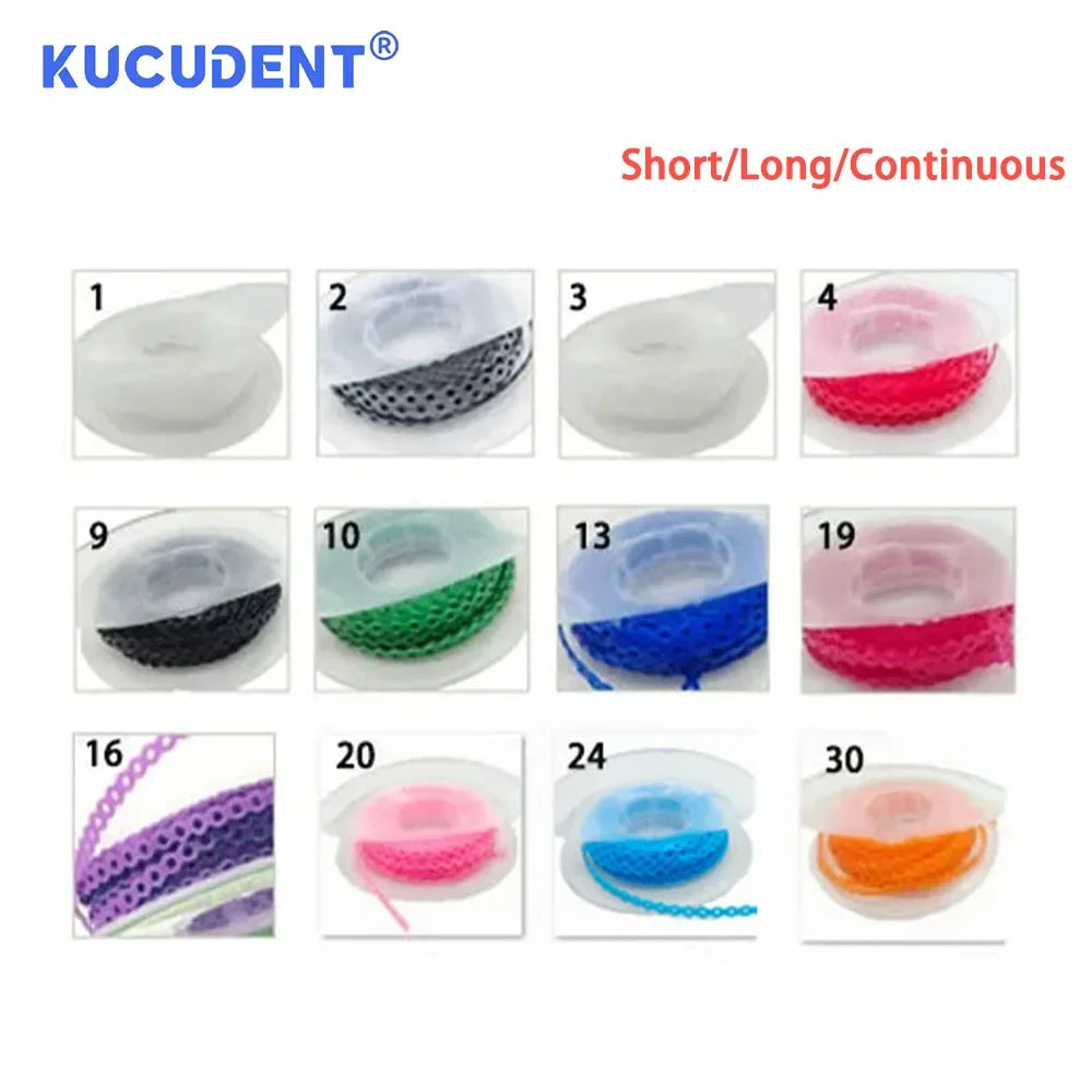 4,57 m elastische Dental Power Chain für Zahnspangen in mehreren Typen