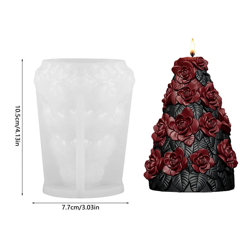 3D Weihnachtsbaum Kerzenform aus Silikon für DIY Dekorationen