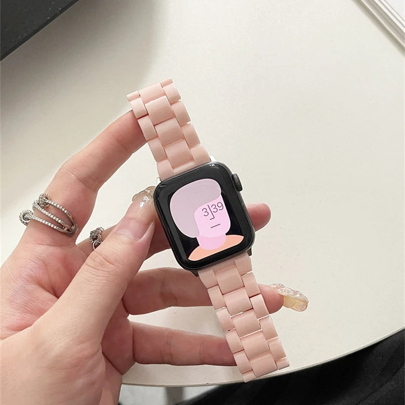 Transparentes Acryl-Uhrenarmband mit Faltschließe für Smartwatches