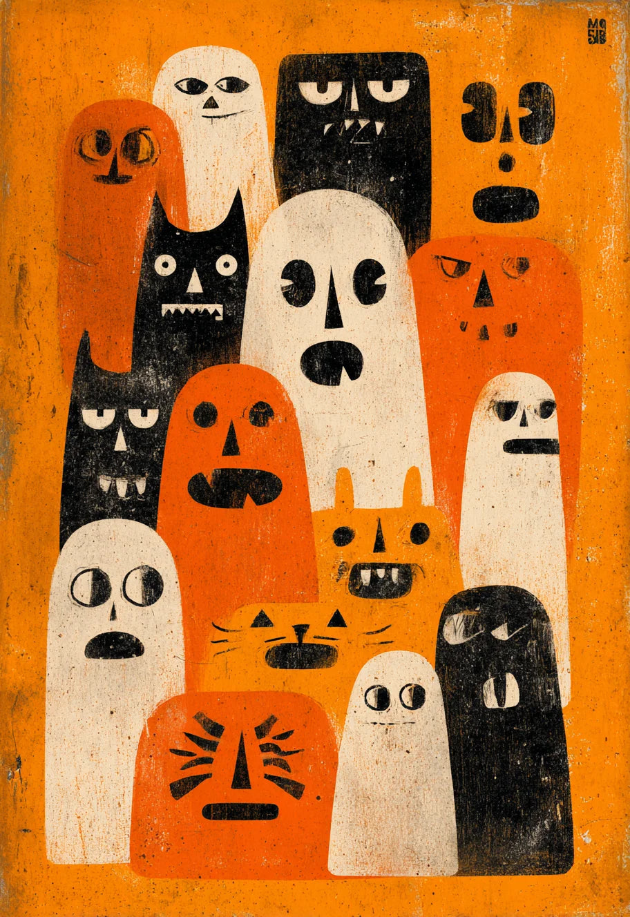 Halloween Malen nach Zahlen Set für Erwachsene Leinwand Wandkunst DIY